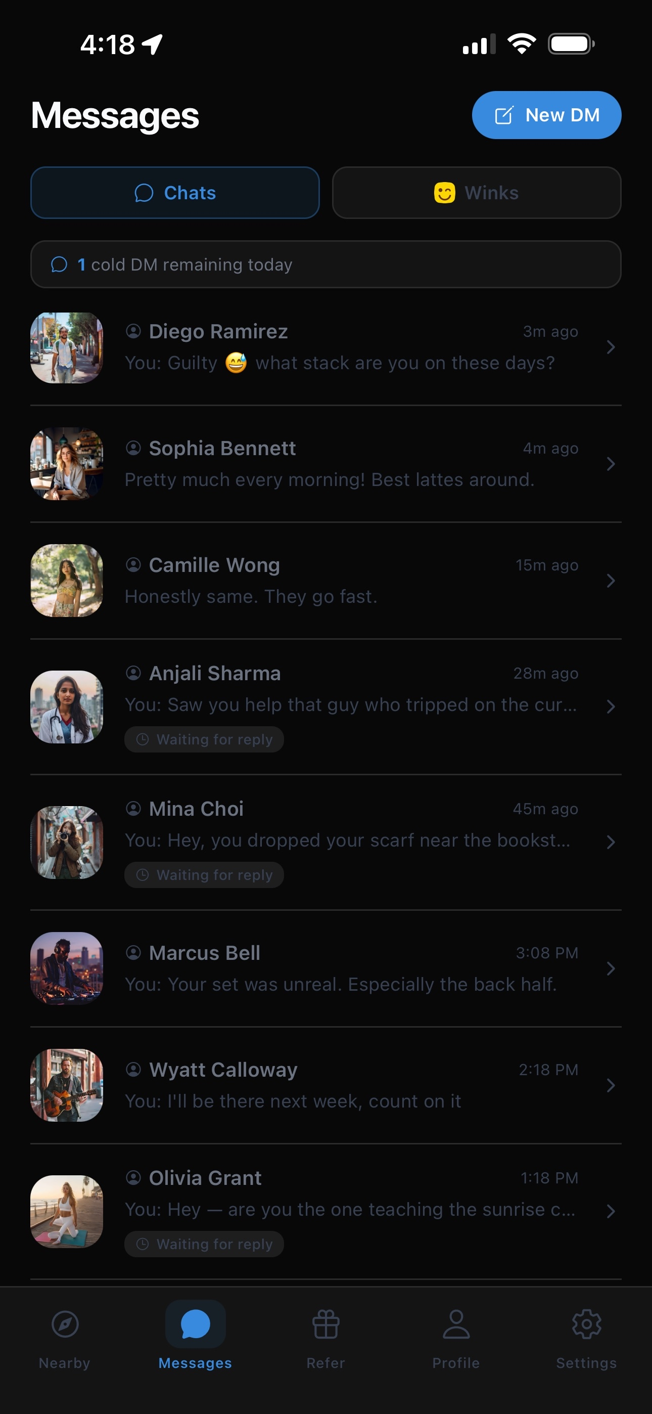 Unlock a profile